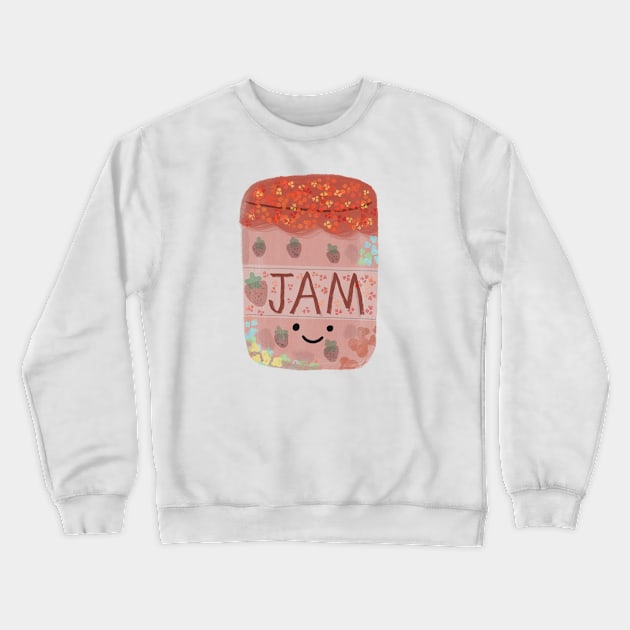 Cute strawberry floral jam Crewneck Sweatshirt by artoftilly